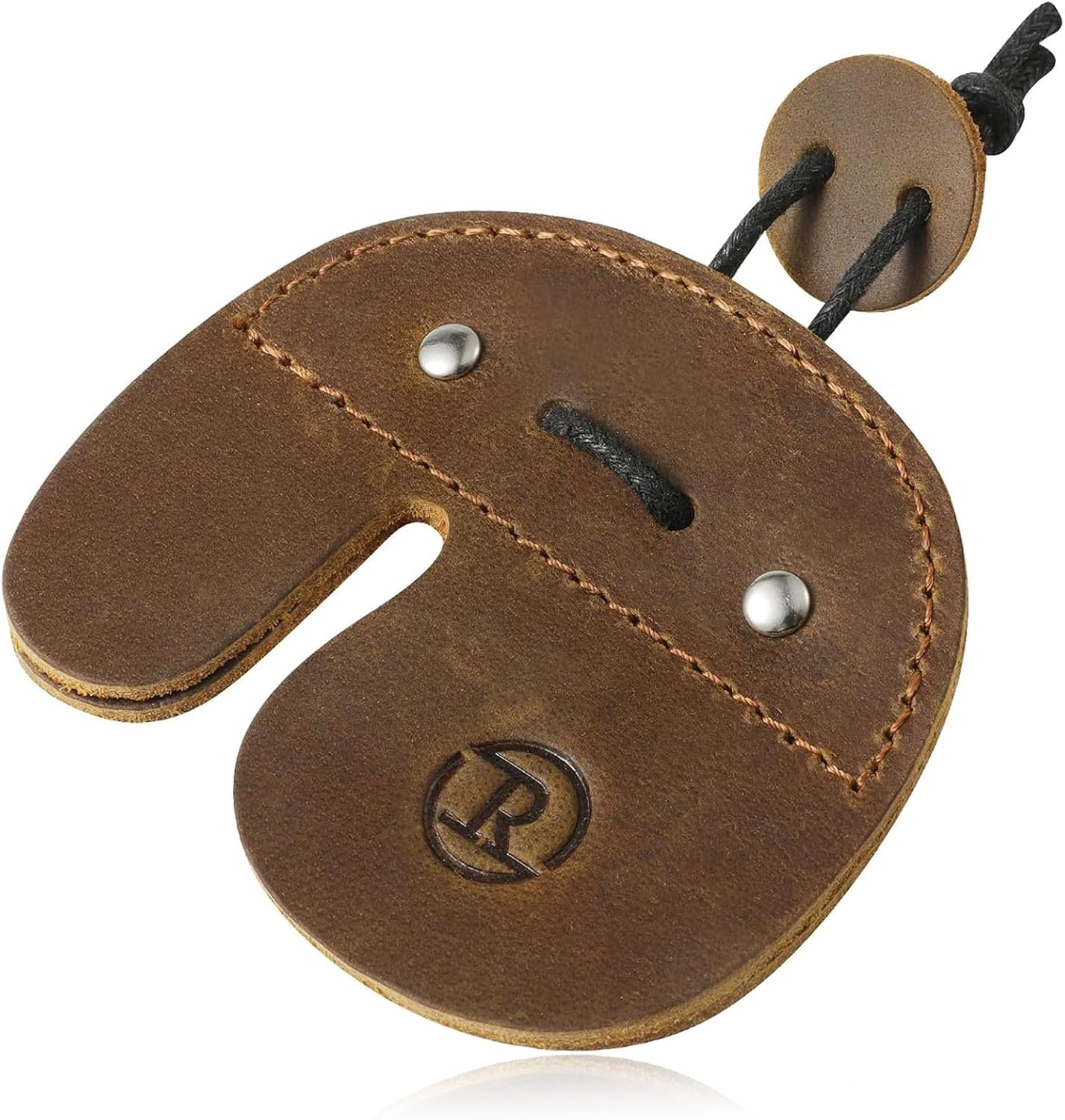 Ringsun Leather Archery Finger Tabs,Handmade Archery Finger Guard for Shooting Practice Gear, Recurve Bow Fingers Tab